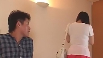 Asian Mother-In-Law Enjoys A Blowjob In Customs