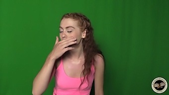 Alice Green'S Small Boobs On Display In This Bts Video