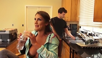Busty August Ames And Her Friends Engage In Naughty Fun In The Backstage