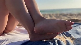 Amateur (18+) Teen Enjoys A Massage On A Nudist Beach