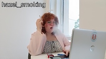 Amateur Redhead Gets Caught Smoking At Work And Is Forced To Suck Her Boss' Dick