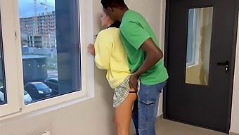 Chubby Czech Babe Gets A Hard Blowjob In The Stairwell