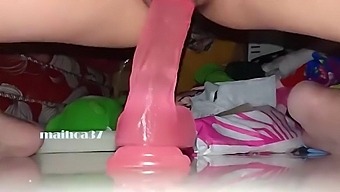 Hardcore Solo Play With A Dildo And A Cumshot Finish
