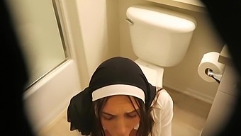Masturbate To This Busty Nun'S Facial With Big Natural Tits - Solo