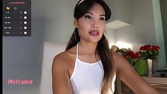 Sensual Asian Flaunts Her Body On Webcam
