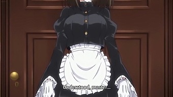 Big-Titted Maid Gives Her Master A Handjob In Amateur Hentai Video