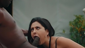Interracial Couple Enjoys Cock And Busty Mariska X In Outdoor Porn Video
