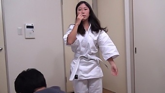A Japanese Amateur With Big Natural Tits Flaunts Her Judo Skills And Showcases Her Impressive Assets