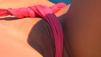 Public Beach Pussy And Feet Closeups With Small Tits