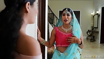 Jasmine Sherni And Angel Gostosa In A Sensual Bollywood-Style Scene With Hindi Audio