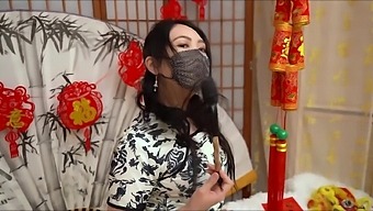 A Voluptuous Chinese Girl Has Passionate Sexual Encounters With Her Alluring Thin Transgender Partner On Chinese New Year, While Wearing Pantyhose.