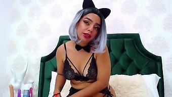 Alexia Stone Pleasuring Herself In Hosiery On Webcam